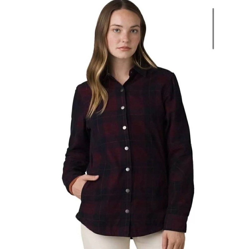 NWT Prana Porter Park Corduroy Flannel in Nautical - Size Extra Small